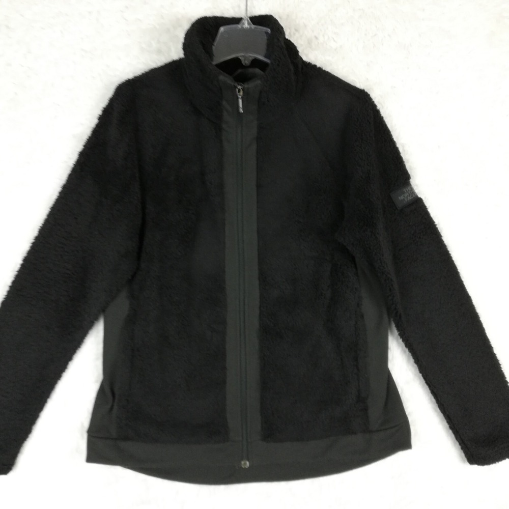 The North Face Womens Fleece Jacket Black Full Zip Granola Activewear M